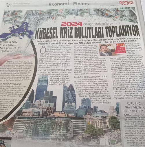 Sabah Gazetesi doların 26 lirayı geçtiğini unuttu. Gelişmiş ülkelerdeki krizi dert edindi - Resim: 2