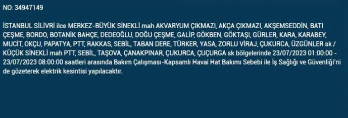 İstanbul'da elektrik kesintisi olacak ilçeler açıklandı. Saatler sürecek - Resim: 4