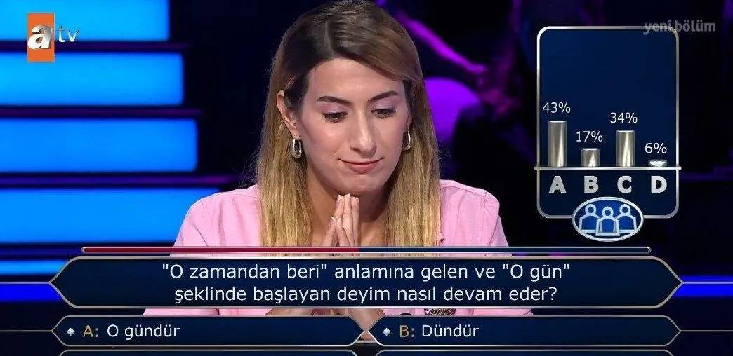 Milyoner yarışmasında seyirciler yanlış yönlendirdi. Verdikleri cevapla genç kızı elettirdiler - Resim: 3