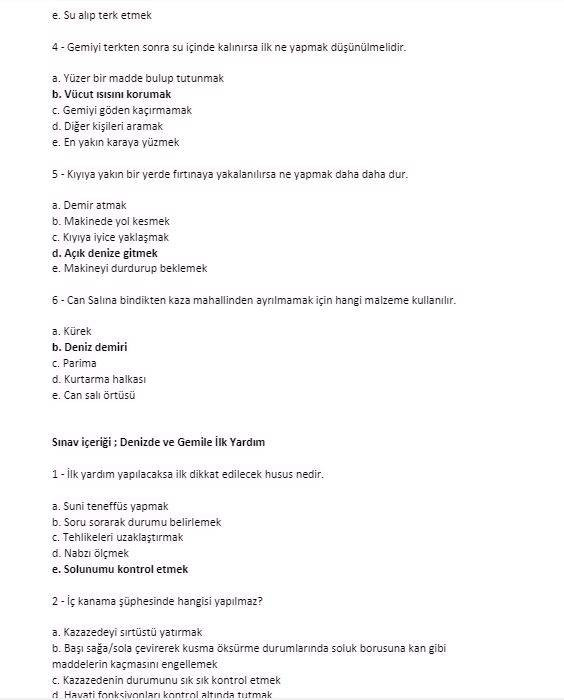 Denizcilik sınavında çıkabilecek soru cevaplar. Bölüm 3 - Resim: 6