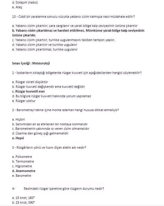 Denizcilik sınavında çıkabilecek soru cevaplar. Bölüm 3 - Resim: 9