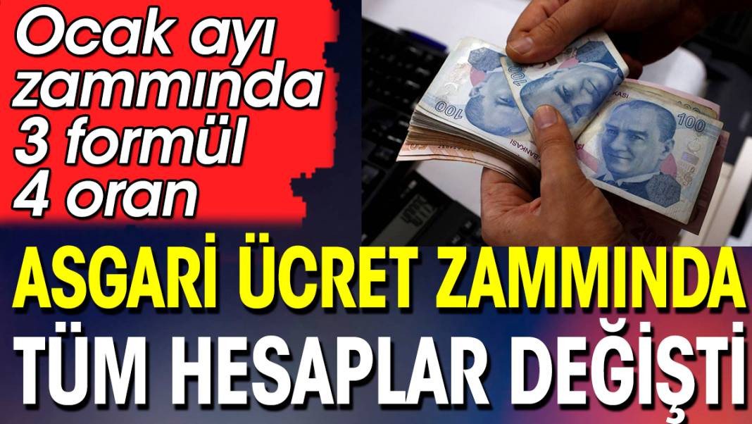 Asgari ücret zammında hesap değişti. Ocak ayı zammında 3 formül, 4 oran - Resim: 1
