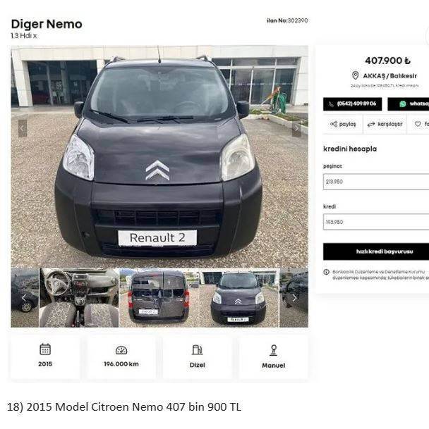 Otomobil devi fabrikasında yenilediği ikinci el araçları satıyor. Uygun fiyata her marka her model araç var. - Resim: 22