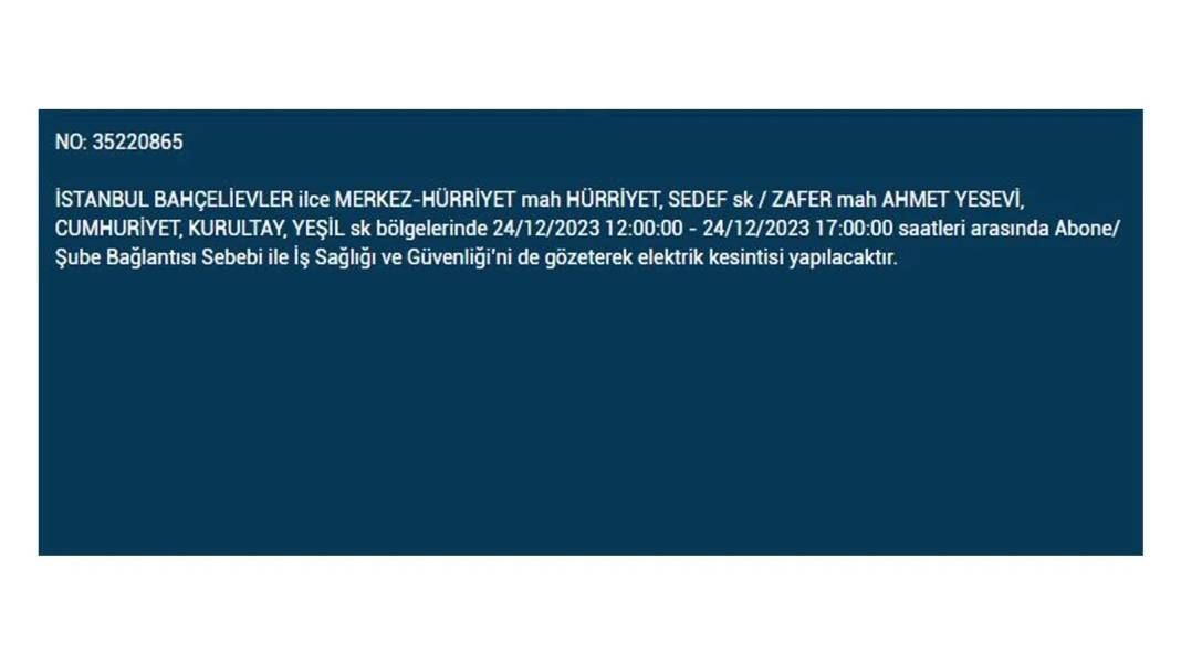 İstanbul'da pek çok ilçede elektrik kesilecek. İşte mahalle mahalle o liste - Resim: 5
