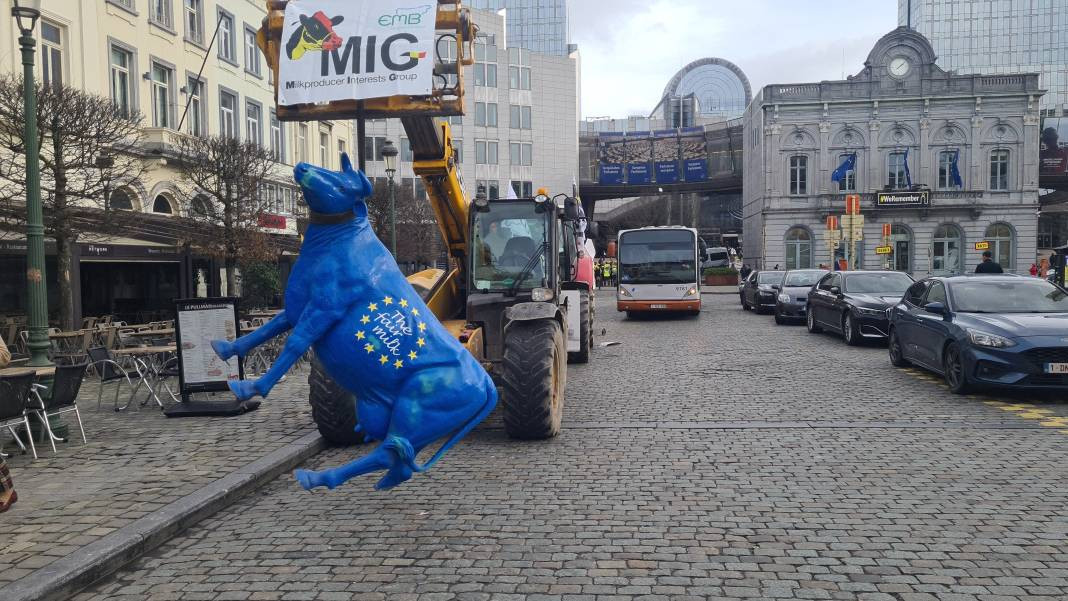 Avrupa Parlamentosu önünde çiftçilerden protesto - Resim: 2