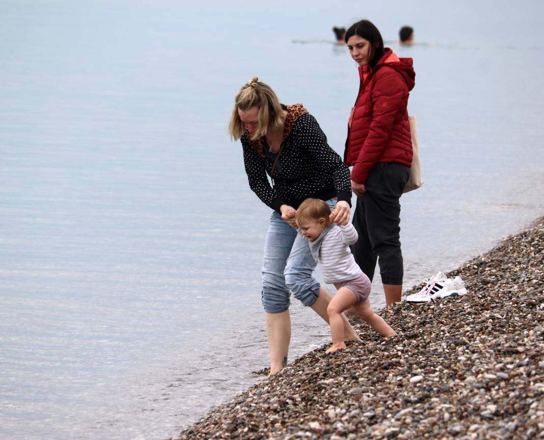 Sibirya'dan Türkiye'ye gelip denize girdiler - Resim: 3
