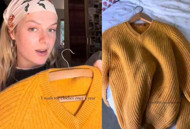 Sosyal medya genç kızın kıyafetlerini konuşuyor. Kotlarını hiç yıkamıyor. İşte sebebi - Resim: 16