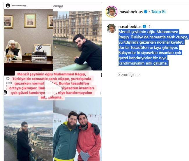 Türkiye'de sarıkla gezen Menzil şeyhinin oğlu İngiltere’de kılık kıyafet devrimi yaptı. Kayak merkezinde ise ortama uydu - Resim: 10