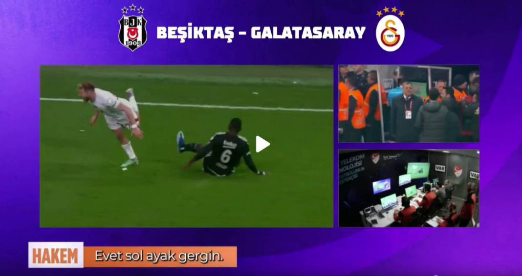 Kırmızı kart çok konuşulmuştu. Beşiktaş Galatasaray derbisinin VAR kayıtları açıklandı - Resim: 9