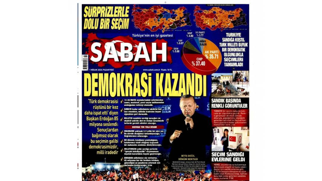 İşte yandaş medyanın seçim sonuçları için attığı başlıklar. İktidar yanlısı medya seçim sonuçlarını üzerine almadı - Resim: 4