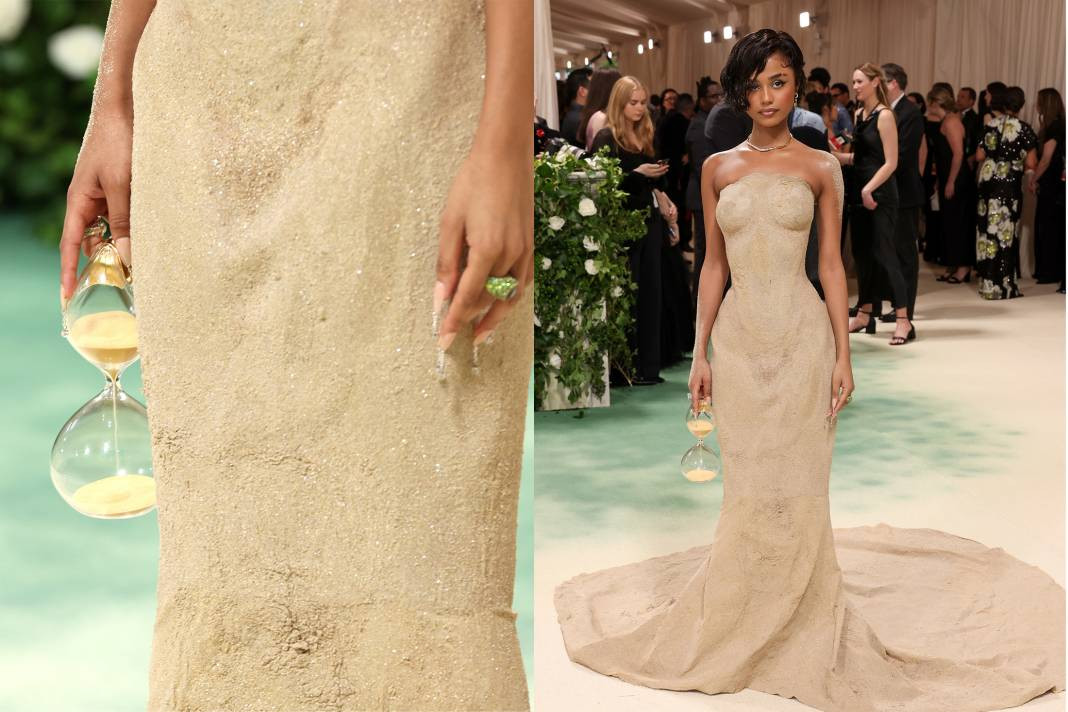 Elbisesi yüzünden merdivenleri çıkamadı. Kucaklanarak çıkarıldı - Resim: 5