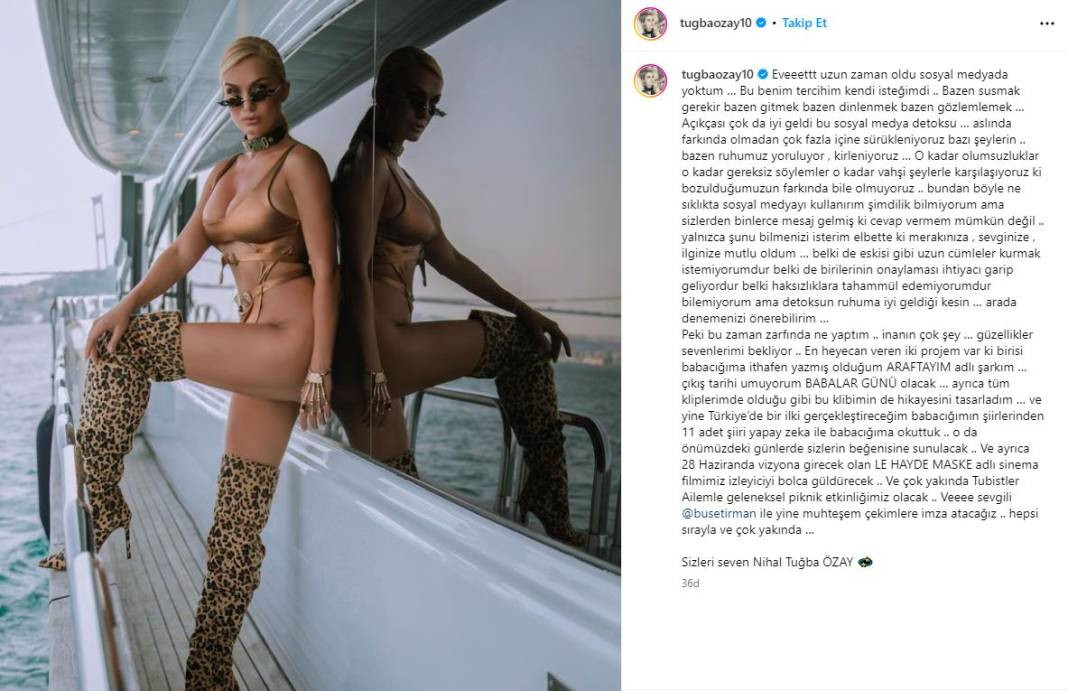 Tuğba Özay İstanbul Boğazı'ndan bikiniyle seslendi: Şunu bilmenizi isterim - Resim: 8