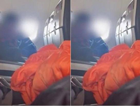 Uçakta kimseye aldırmadan ilişkiye girdiler. Havada skandal görüntü - Resim: 7