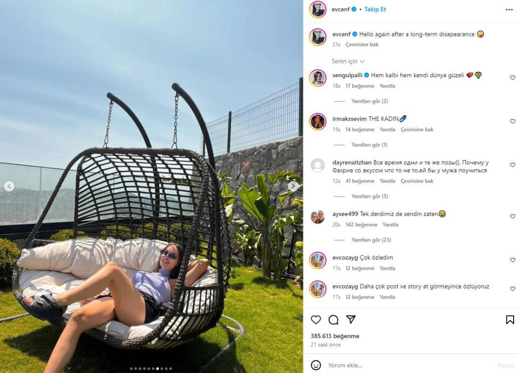 Fahriye Evcen’den mini şortuyla bahçe pozları - Resim: 1