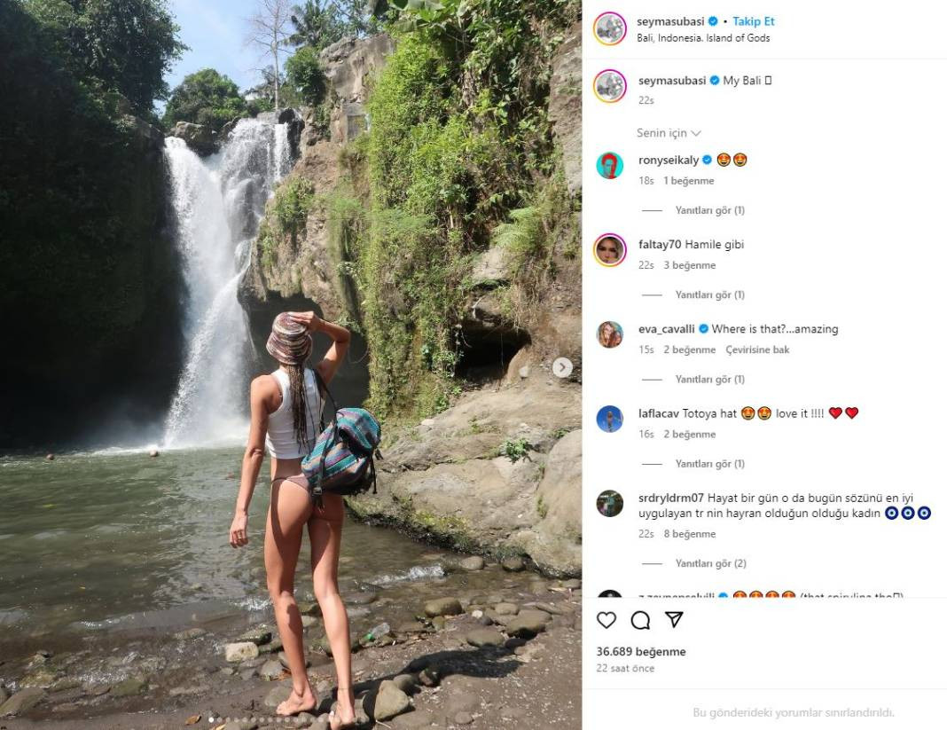 Şeyma Subaşı şelaleye karşı sere serpe uzandı. Bomba pozlar beğeni butonunu çökertti - Resim: 1