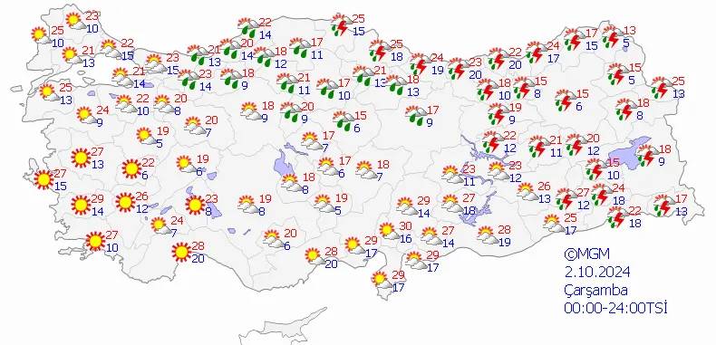 Meteoroloji saat vererek uyardı! Bu illere çok kuvvetli sağanak geliyor (29 Eylül hava durumu) - Resim: 15