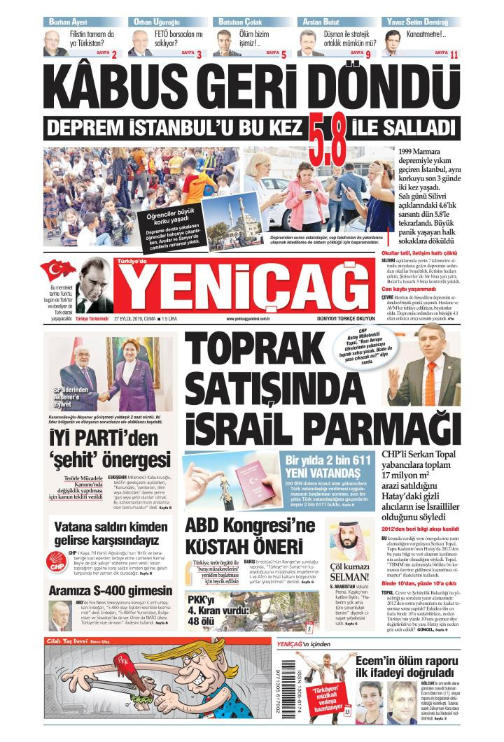 Gazeteler 5.8'i böyle gördü! - Resim: 1