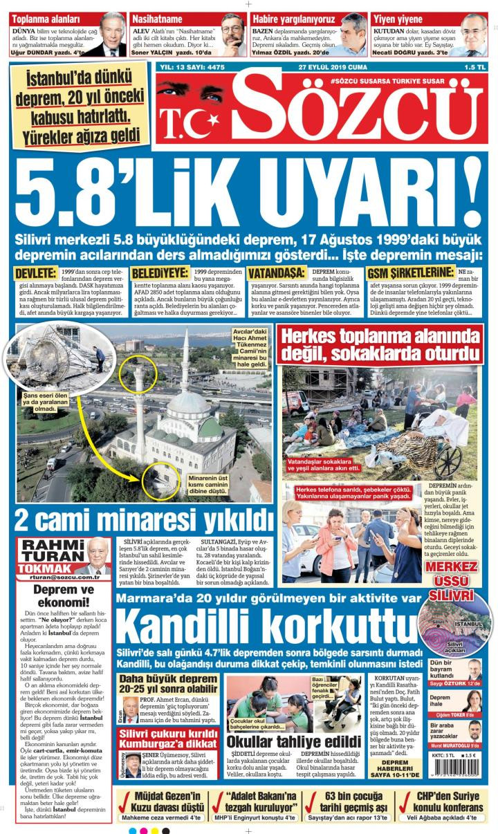 Gazeteler 5.8'i böyle gördü! - Resim: 2
