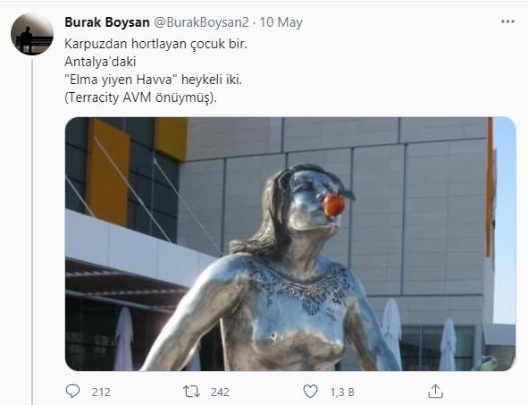 Hala Rönesans girememiş olmamıza neden olan heykeller. İçinden tombul çocuk çıkan karpuz heykeli ne ki - Resim: 1