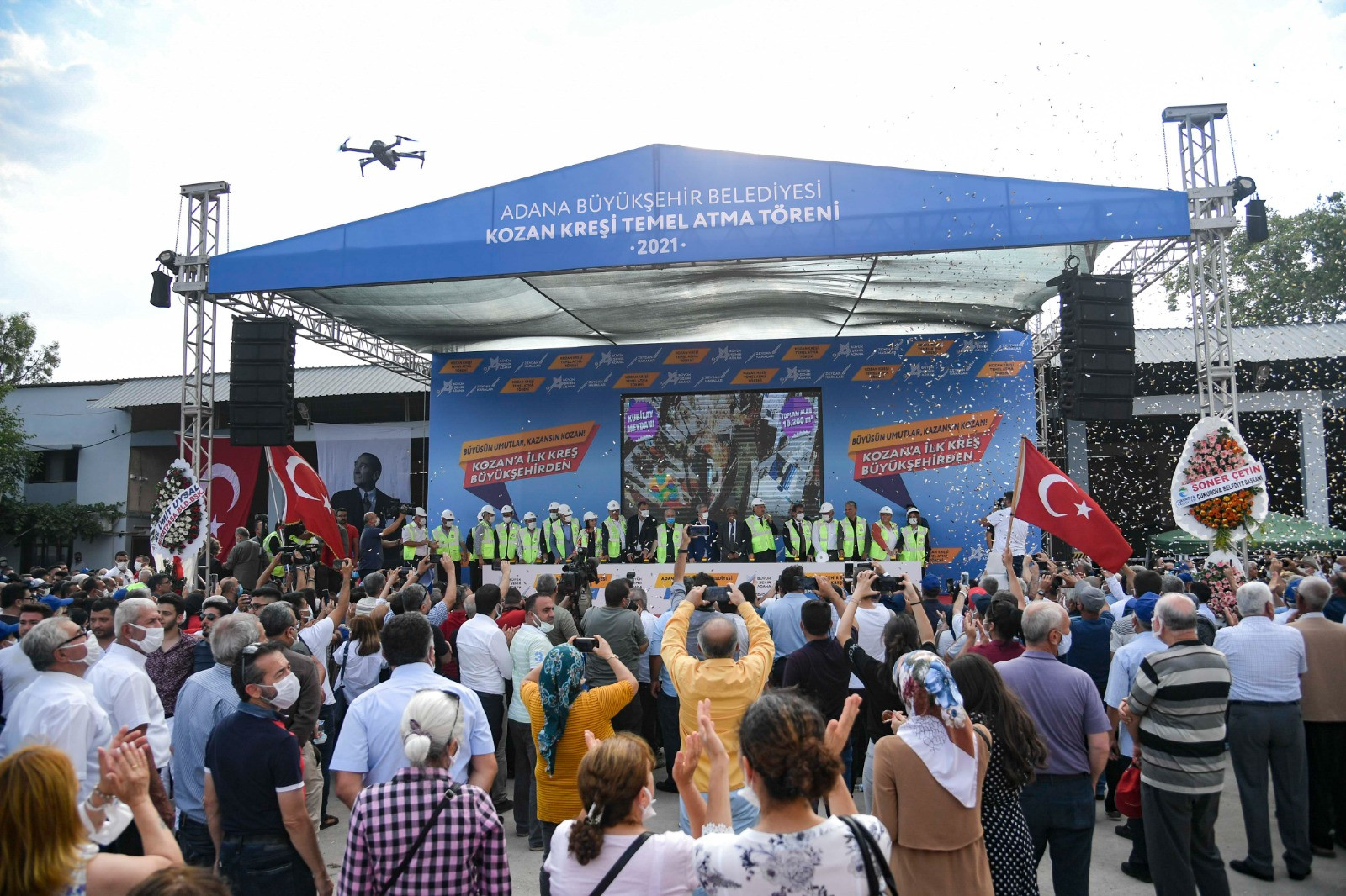 Kozan’a ilk kreşin temelini Mansur Yavaş ve Zeydan Karalar birlikte attı - Resim: 2