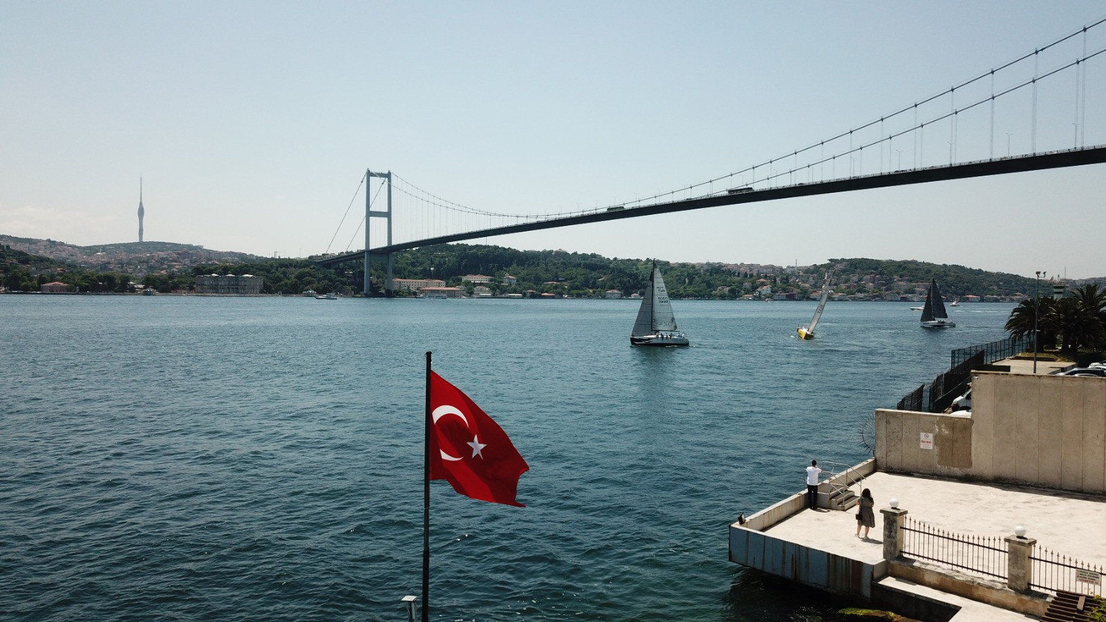 İstanbul Boğazı'nda yelkenli yarışları havadan görüntülendi - Resim: 5