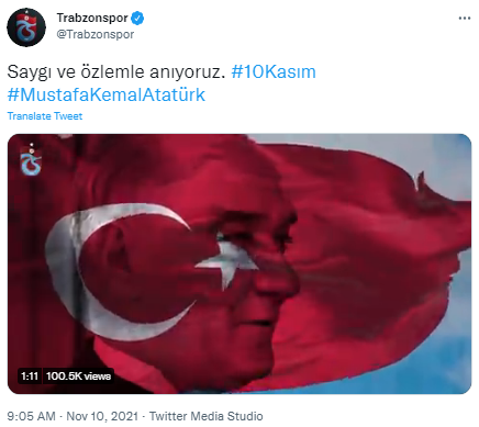 Spor kulüplerinden 10 Kasım mesajları - Resim: 4