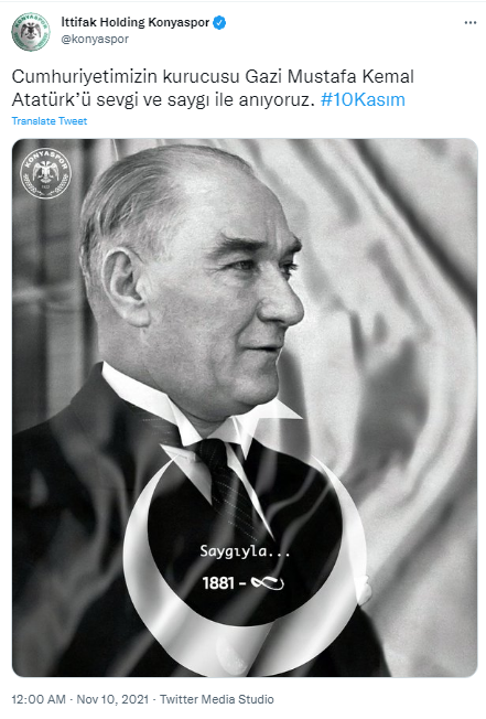 Spor kulüplerinden 10 Kasım mesajları - Resim: 14