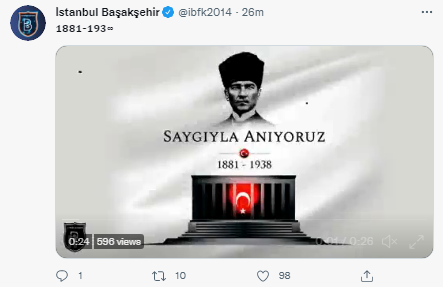 Spor kulüplerinden 10 Kasım mesajları - Resim: 11