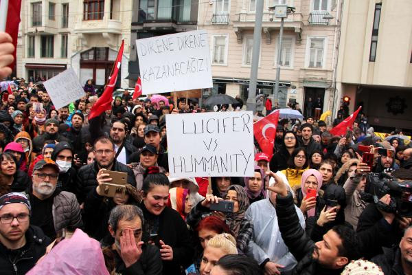 İstanbul'da develi protesto. Görenler gözlerine inanamadı - Resim: 1