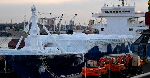 Onlarca otomobil buz tuttu. Vinçlerle tek tek indirildiler - Resim: 7