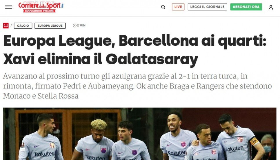 Galatasaray Barcelona maçı dünya basınında - Resim: 12