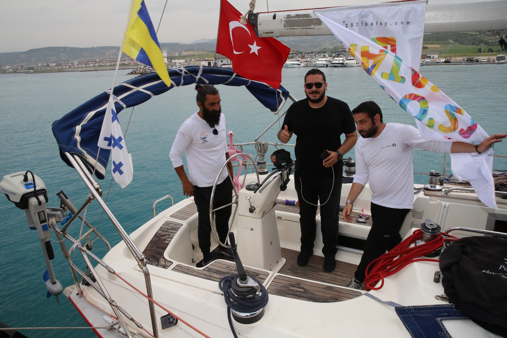 İklim değişikliğine dikkati çekmek için yelken açan denizciler Hatay'a ulaştı - Resim: 10