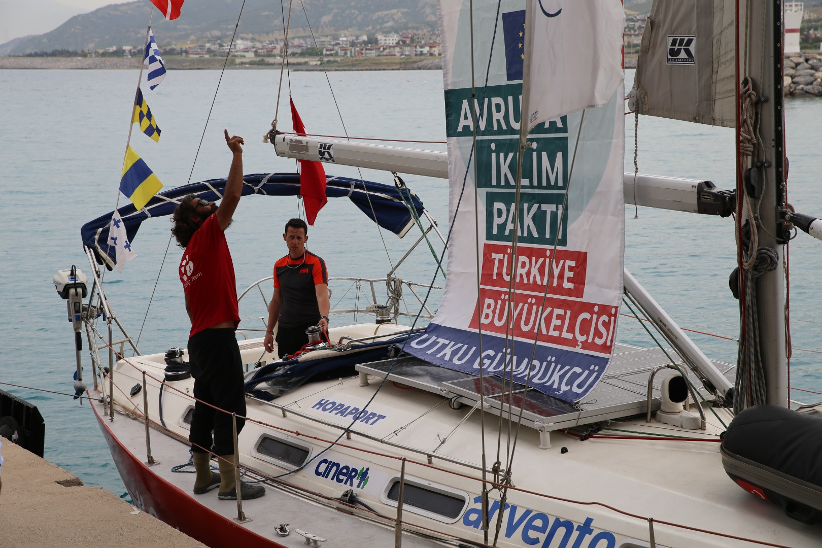 İklim değişikliğine dikkati çekmek için yelken açan denizciler Hatay'a ulaştı - Resim: 5