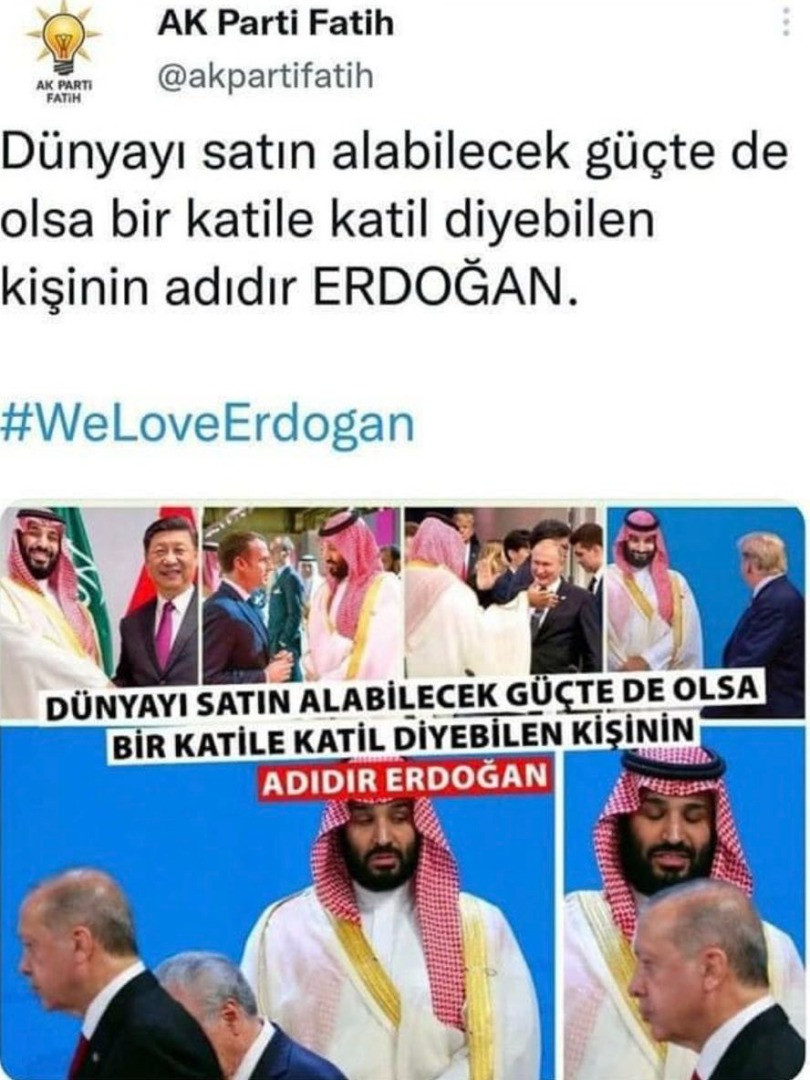 Türker Ertürk AKP'nin daha önce yaptığı Prens Selman paylaşımını çekmeceden çıkarıp masanın üstüne koydu - Resim: 1