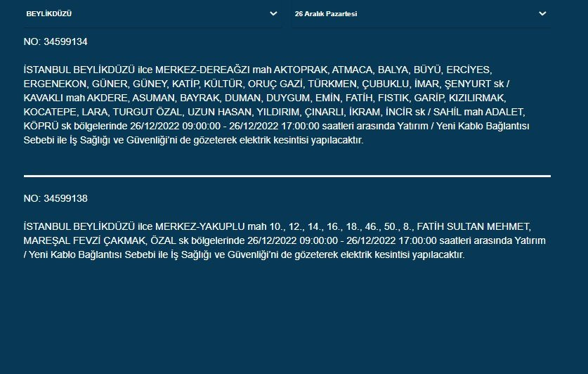 İstanbul'da elektrik kesintisi. 22 ilçede birden - Resim: 17