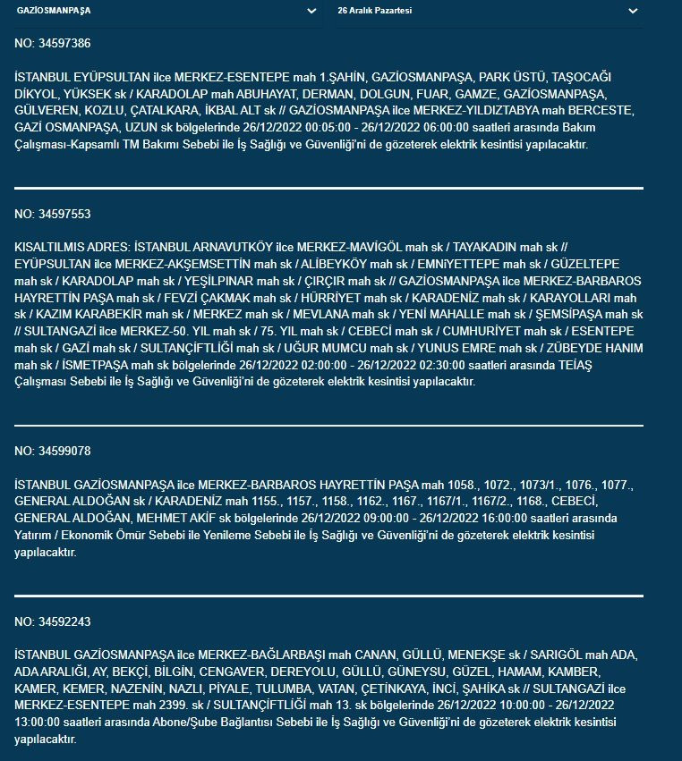 İstanbul'da elektrik kesintisi. 22 ilçede birden - Resim: 10