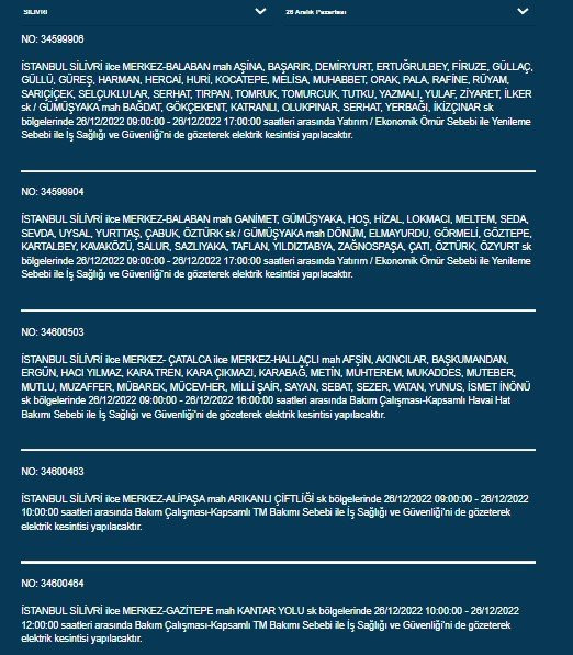 İstanbul'da elektrik kesintisi. 22 ilçede birden - Resim: 6