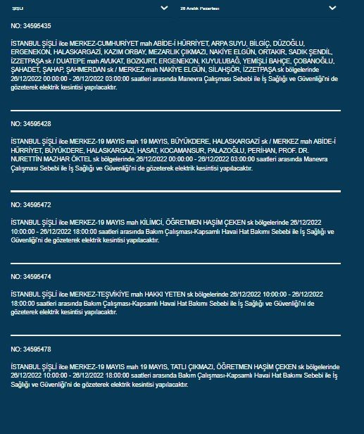 İstanbul'da elektrik kesintisi. 22 ilçede birden - Resim: 5