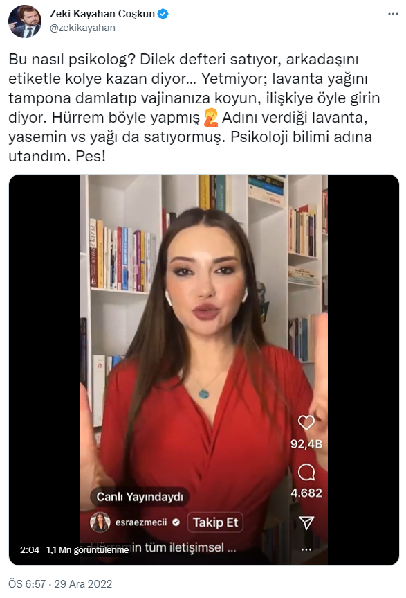 Psikolog Esra Ezmeci’nin cinsel istek artırıcı önerisine tepki yağdı. Ezmeci çok ayıp bir tavsiyede bulunmuştu - Resim: 8