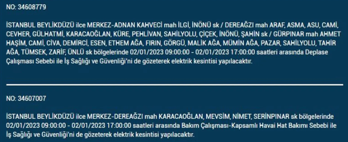 İstanbullular dikkat! Hangi ilçelerde elektrik kesintisi olacak - Resim: 8