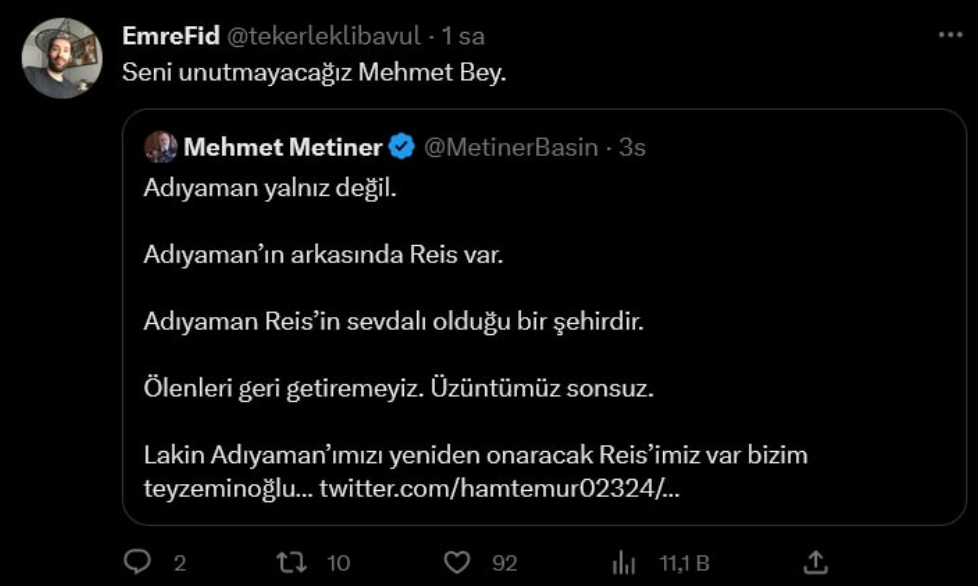 ‘Çaresiziz’ diyen vatandaşlara AKP’li Metiner Erdoğan propagandası yaptı. Adıyamanlılar bu propagandaya neler neler yazdı - Resim: 11