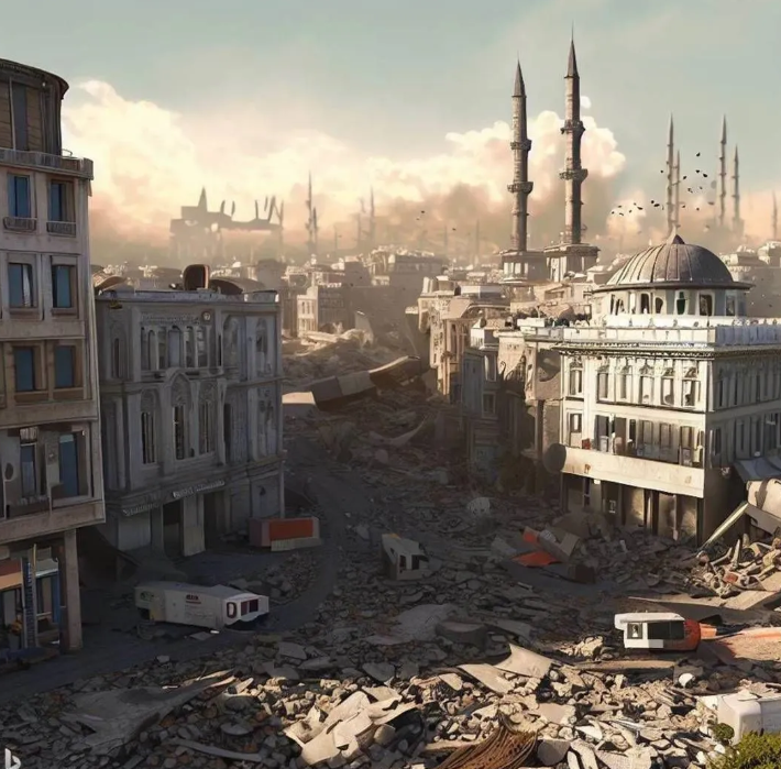 Yapay zeka İstanbul depremini çizdi. Resimler korkunç - Resim: 14