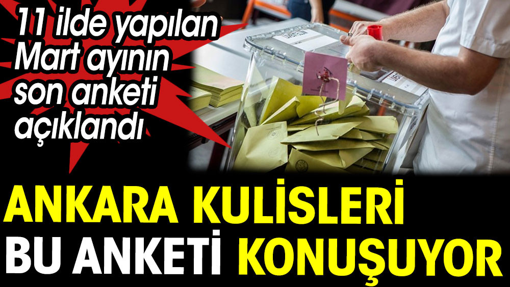 11 ilde yapılan Mart ayının son anketi açıklandı. Ankara kulisleri bu anketi konuşuyor - Resim: 1