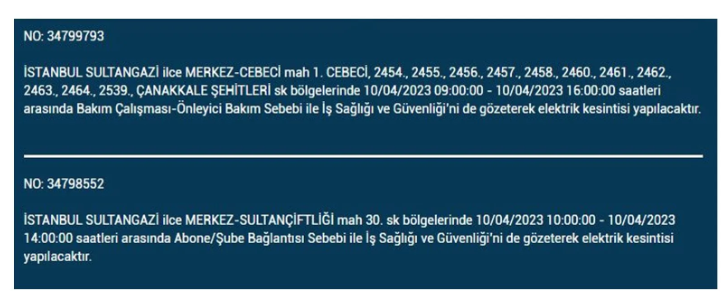 İstanbul'da elektrik kesintisi olacak ilçeler belli oldu - Resim: 30