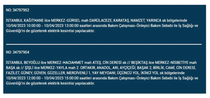 İstanbul'da elektrik kesintisi olacak ilçeler belli oldu - Resim: 29