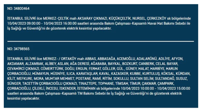İstanbul'da elektrik kesintisi olacak ilçeler belli oldu - Resim: 28