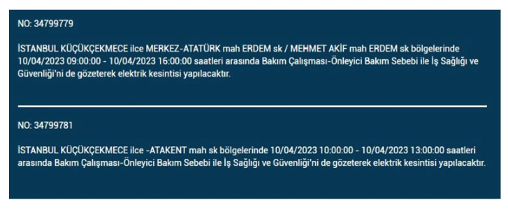 İstanbul'da elektrik kesintisi olacak ilçeler belli oldu - Resim: 24