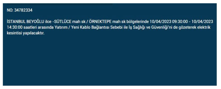 İstanbul'da elektrik kesintisi olacak ilçeler belli oldu - Resim: 13