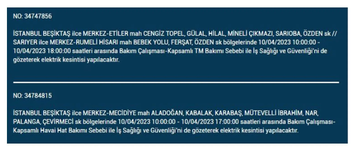 İstanbul'da elektrik kesintisi olacak ilçeler belli oldu - Resim: 10