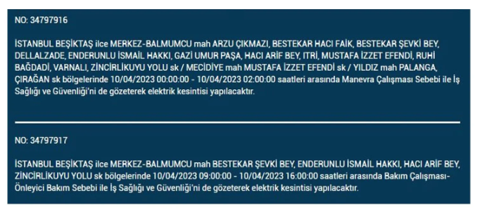 İstanbul'da elektrik kesintisi olacak ilçeler belli oldu - Resim: 9